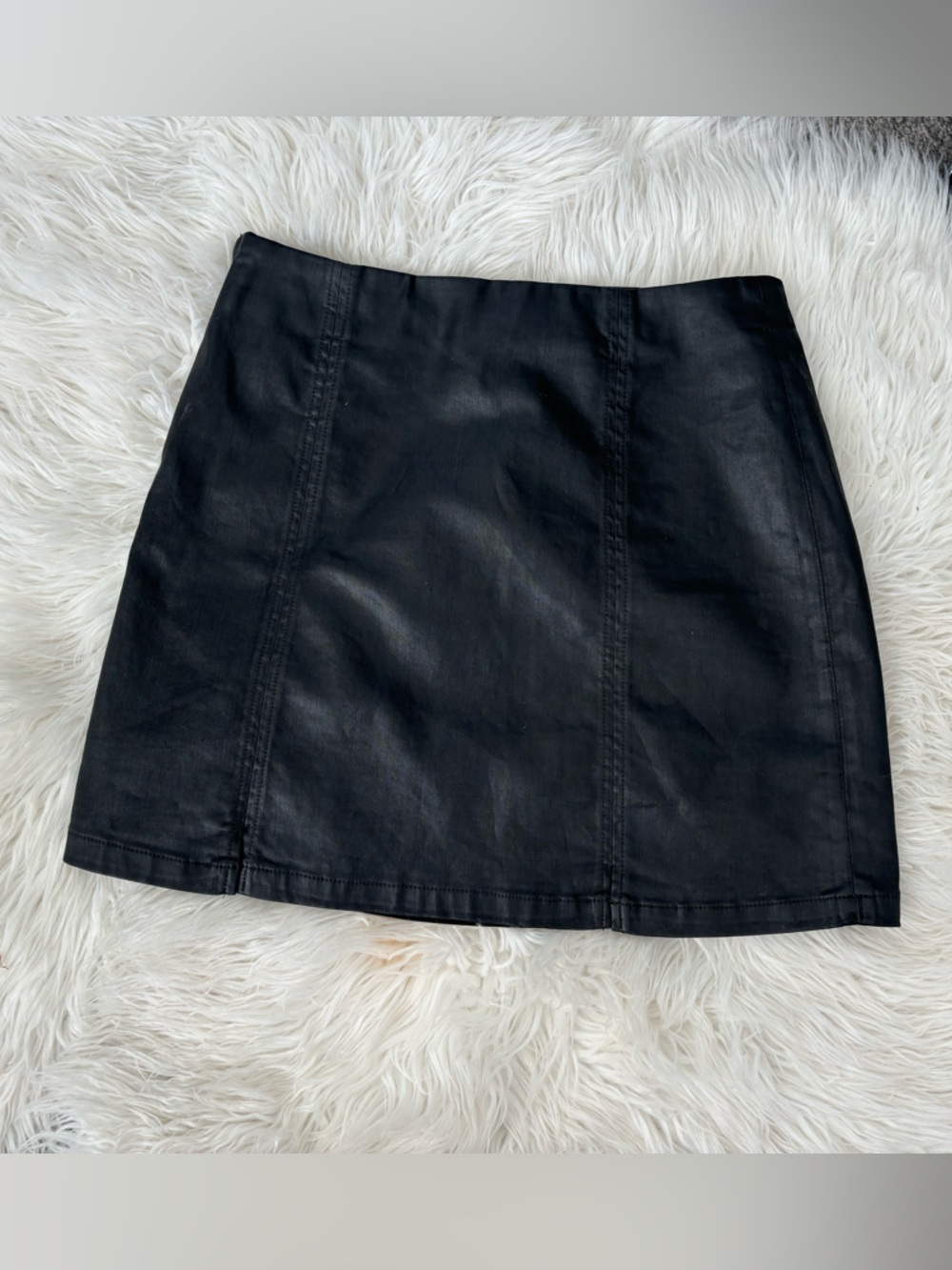 AG Adriano Goldschmied Black Mini Skirt with Zip Detail